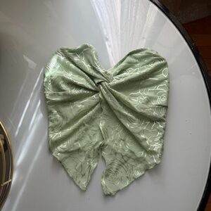 Green Floral Tube Top